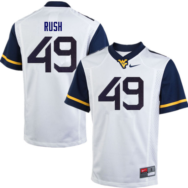 Men #49 Nick Rush West Virginia Mountaineers College Football Jerseys Sale-White